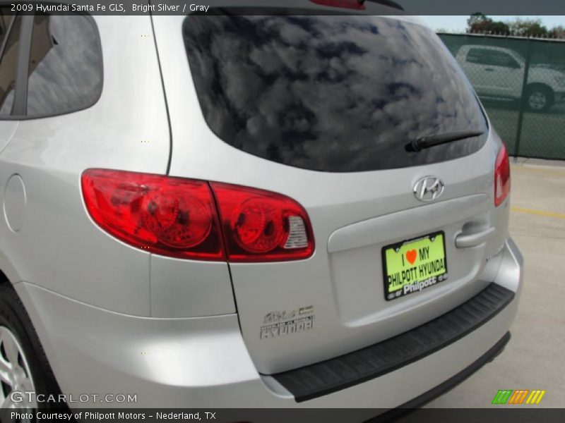 Bright Silver / Gray 2009 Hyundai Santa Fe GLS