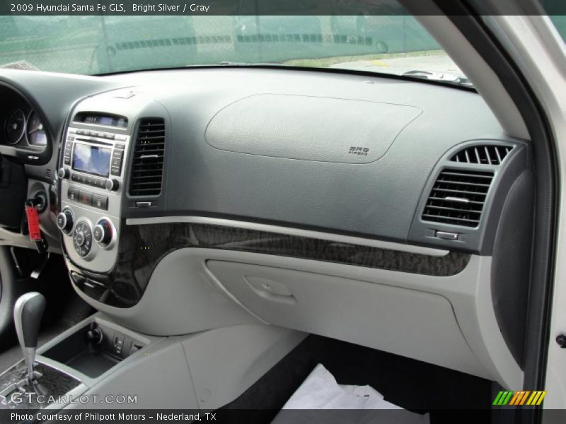 Bright Silver / Gray 2009 Hyundai Santa Fe GLS