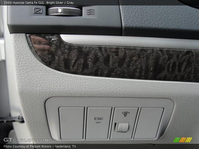 Bright Silver / Gray 2009 Hyundai Santa Fe GLS