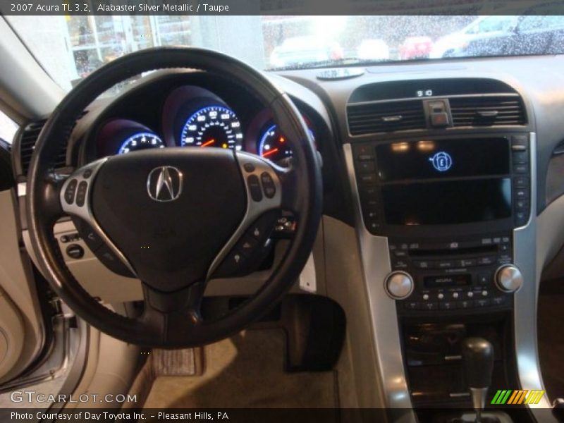 Alabaster Silver Metallic / Taupe 2007 Acura TL 3.2