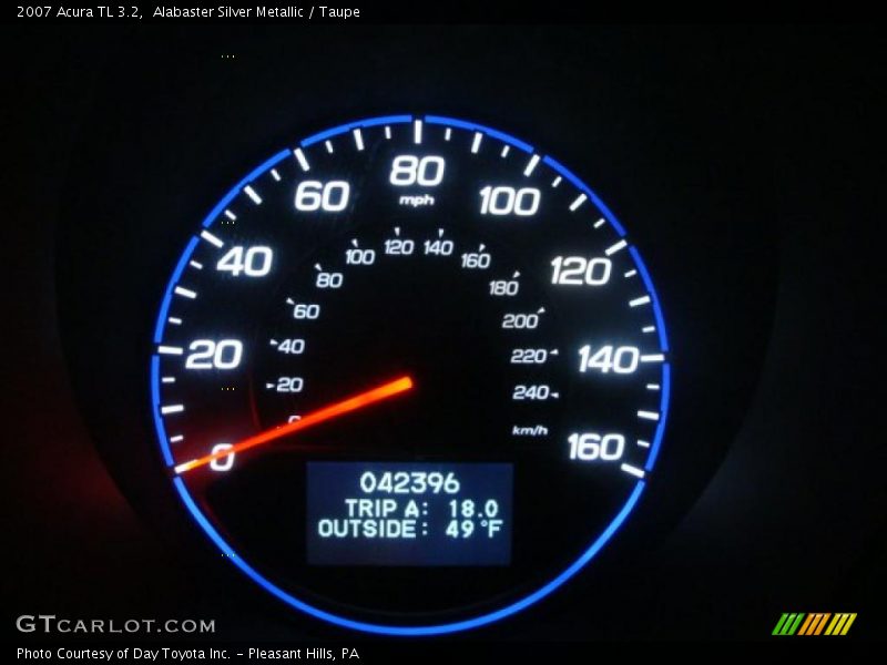 Alabaster Silver Metallic / Taupe 2007 Acura TL 3.2