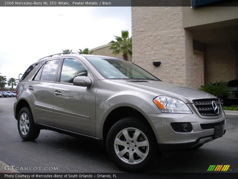 Pewter Metallic / Black 2006 Mercedes-Benz ML 350 4Matic