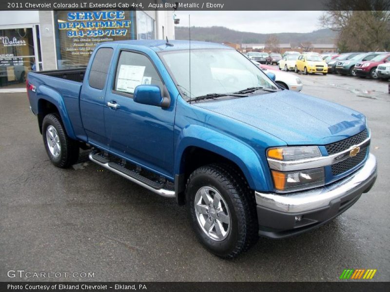 Aqua Blue Metallic / Ebony 2011 Chevrolet Colorado LT Extended Cab 4x4