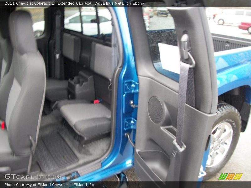 Aqua Blue Metallic / Ebony 2011 Chevrolet Colorado LT Extended Cab 4x4