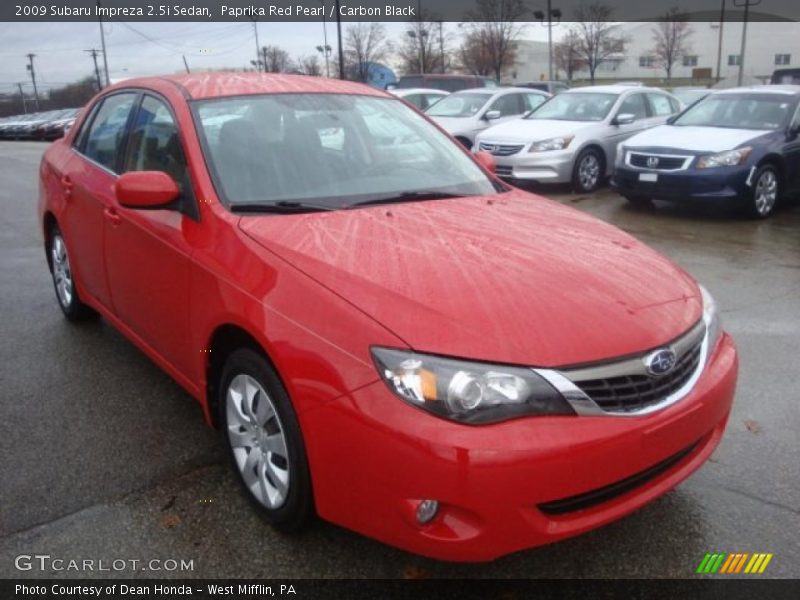 Paprika Red Pearl / Carbon Black 2009 Subaru Impreza 2.5i Sedan