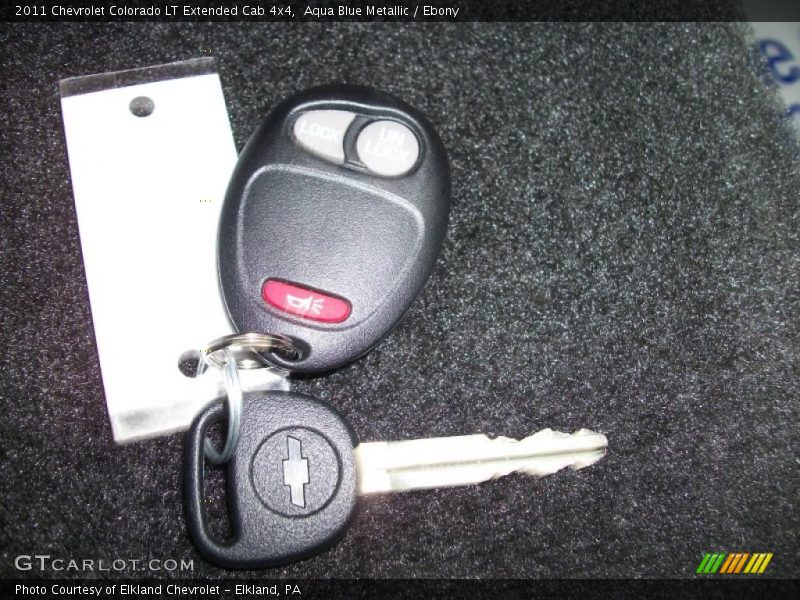 Aqua Blue Metallic / Ebony 2011 Chevrolet Colorado LT Extended Cab 4x4