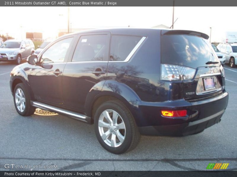 Cosmic Blue Metallic / Beige 2011 Mitsubishi Outlander GT AWD