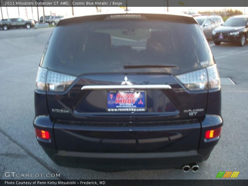 Cosmic Blue Metallic / Beige 2011 Mitsubishi Outlander GT AWD