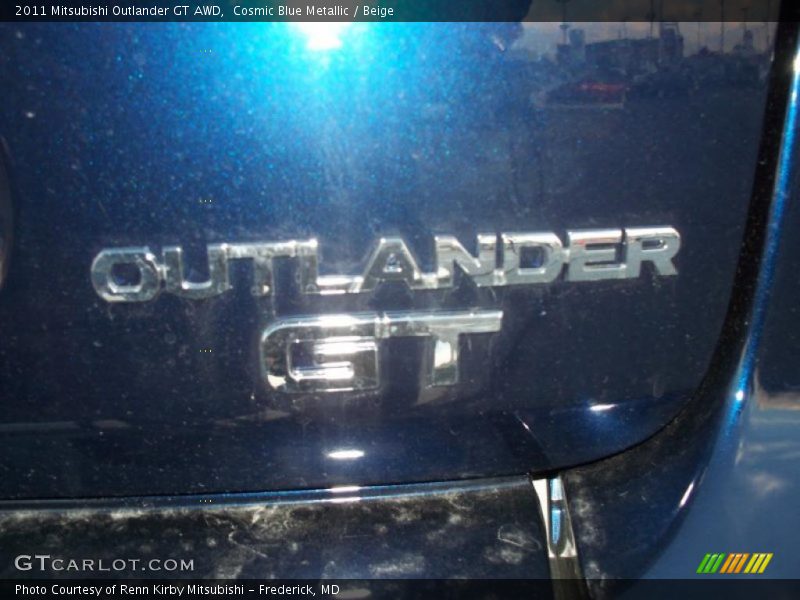 Cosmic Blue Metallic / Beige 2011 Mitsubishi Outlander GT AWD