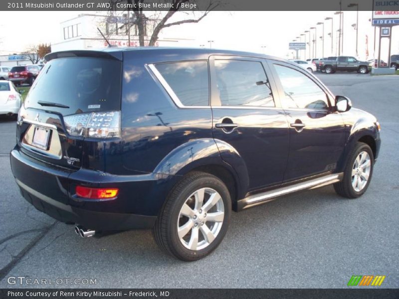 Cosmic Blue Metallic / Beige 2011 Mitsubishi Outlander GT AWD