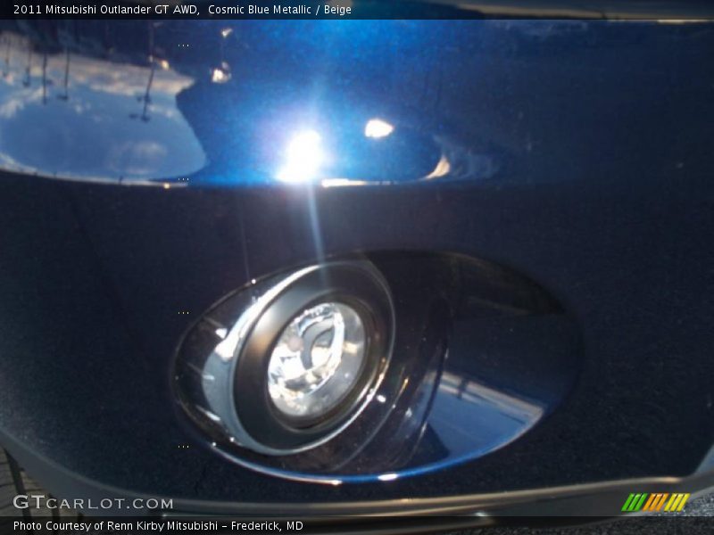 Cosmic Blue Metallic / Beige 2011 Mitsubishi Outlander GT AWD