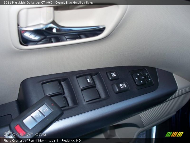 Cosmic Blue Metallic / Beige 2011 Mitsubishi Outlander GT AWD