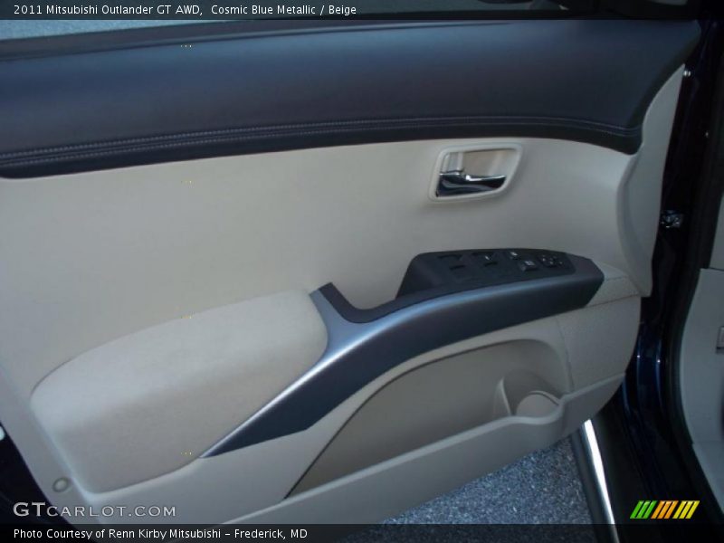 Cosmic Blue Metallic / Beige 2011 Mitsubishi Outlander GT AWD