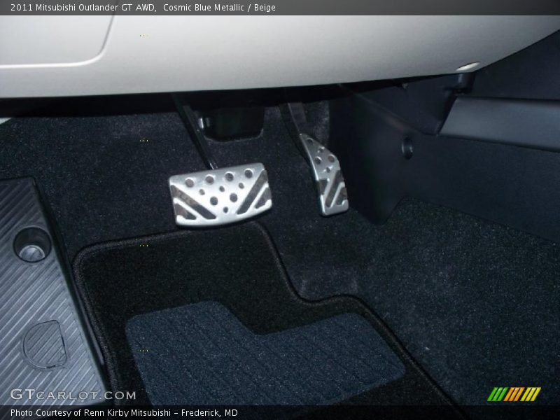 Cosmic Blue Metallic / Beige 2011 Mitsubishi Outlander GT AWD