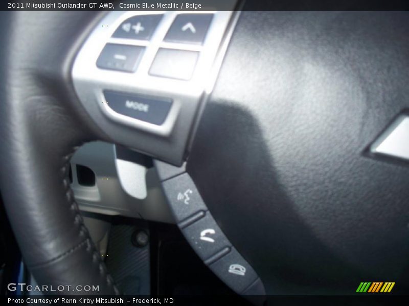 Cosmic Blue Metallic / Beige 2011 Mitsubishi Outlander GT AWD