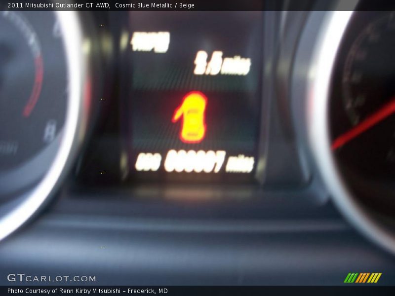 Cosmic Blue Metallic / Beige 2011 Mitsubishi Outlander GT AWD