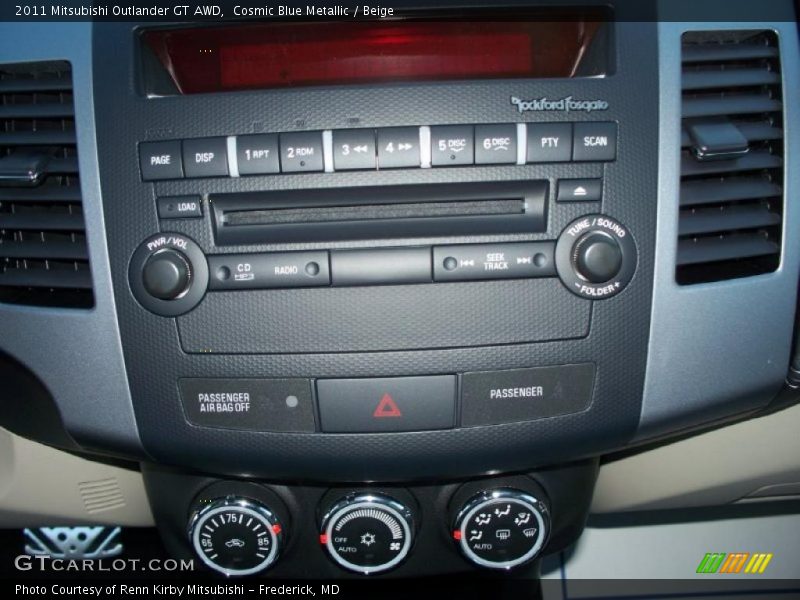Cosmic Blue Metallic / Beige 2011 Mitsubishi Outlander GT AWD