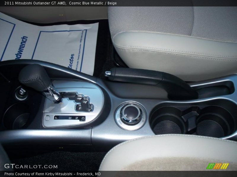 Cosmic Blue Metallic / Beige 2011 Mitsubishi Outlander GT AWD