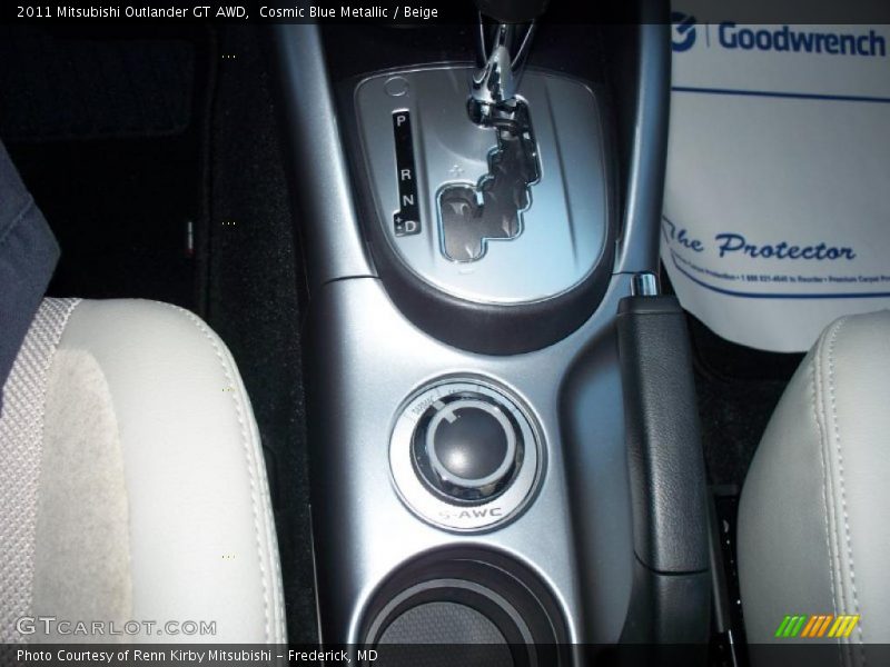 Cosmic Blue Metallic / Beige 2011 Mitsubishi Outlander GT AWD