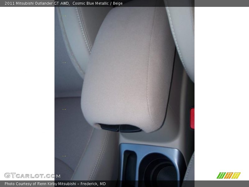 Cosmic Blue Metallic / Beige 2011 Mitsubishi Outlander GT AWD