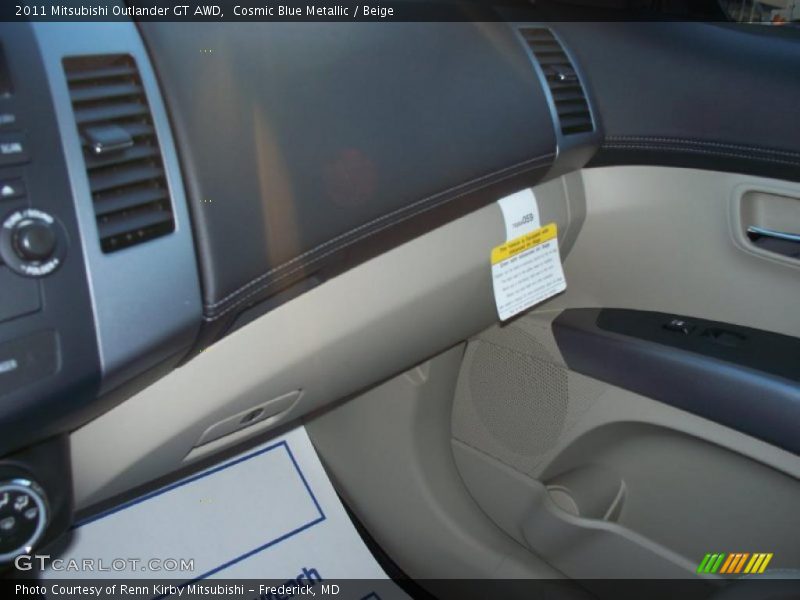 Cosmic Blue Metallic / Beige 2011 Mitsubishi Outlander GT AWD