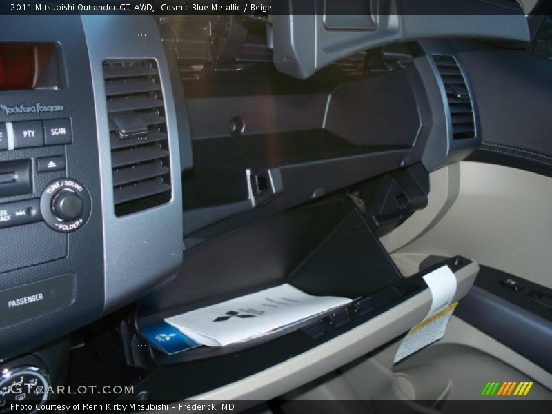 Cosmic Blue Metallic / Beige 2011 Mitsubishi Outlander GT AWD
