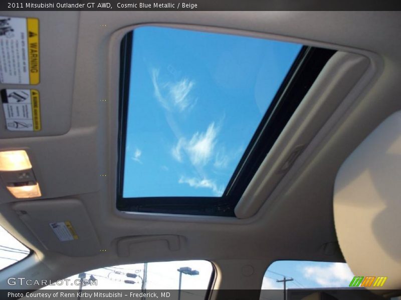 Cosmic Blue Metallic / Beige 2011 Mitsubishi Outlander GT AWD