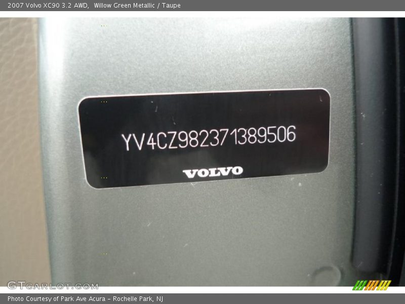 Willow Green Metallic / Taupe 2007 Volvo XC90 3.2 AWD