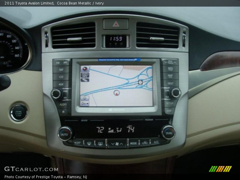 Navigation of 2011 Avalon Limited