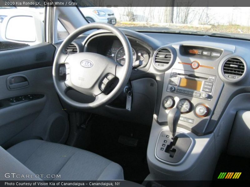 Clear White / Gray 2010 Kia Rondo LX