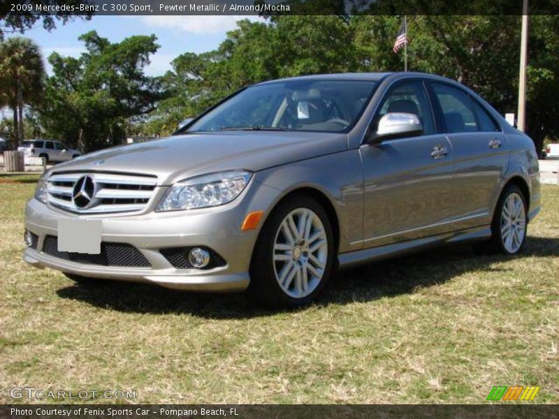 Pewter Metallic / Almond/Mocha 2009 Mercedes-Benz C 300 Sport