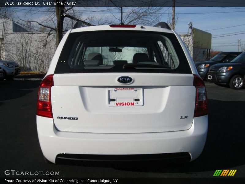 Clear White / Gray 2010 Kia Rondo LX