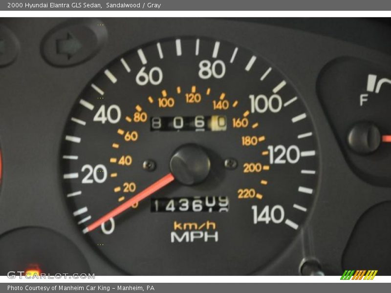 Sandalwood / Gray 2000 Hyundai Elantra GLS Sedan