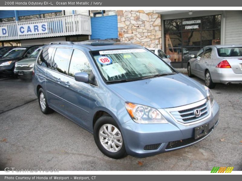 Ocean Mist Metallic / Ivory 2008 Honda Odyssey EX-L