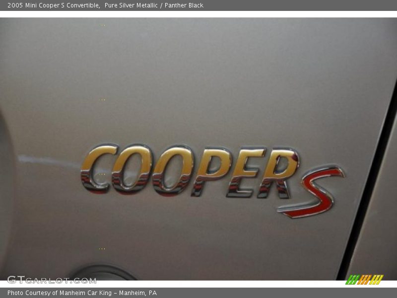 Pure Silver Metallic / Panther Black 2005 Mini Cooper S Convertible