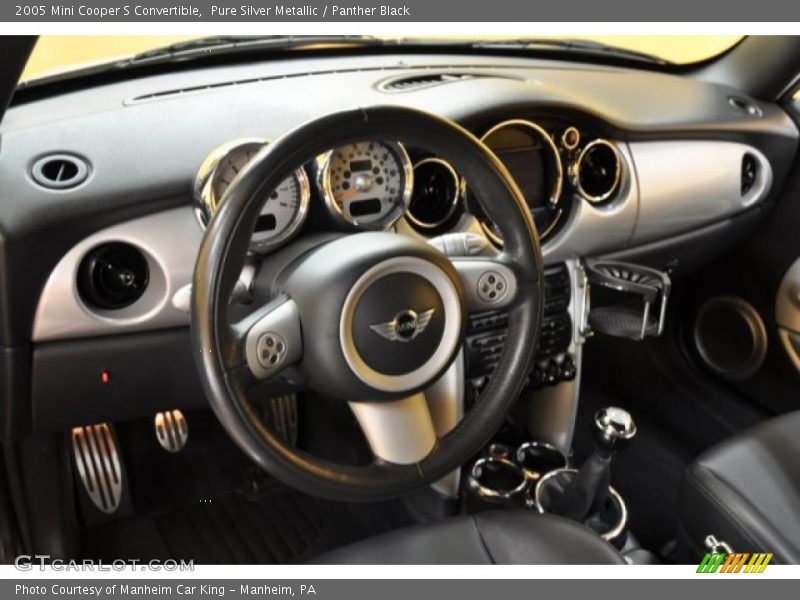 Pure Silver Metallic / Panther Black 2005 Mini Cooper S Convertible