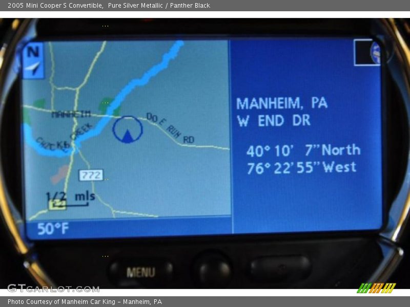 Pure Silver Metallic / Panther Black 2005 Mini Cooper S Convertible