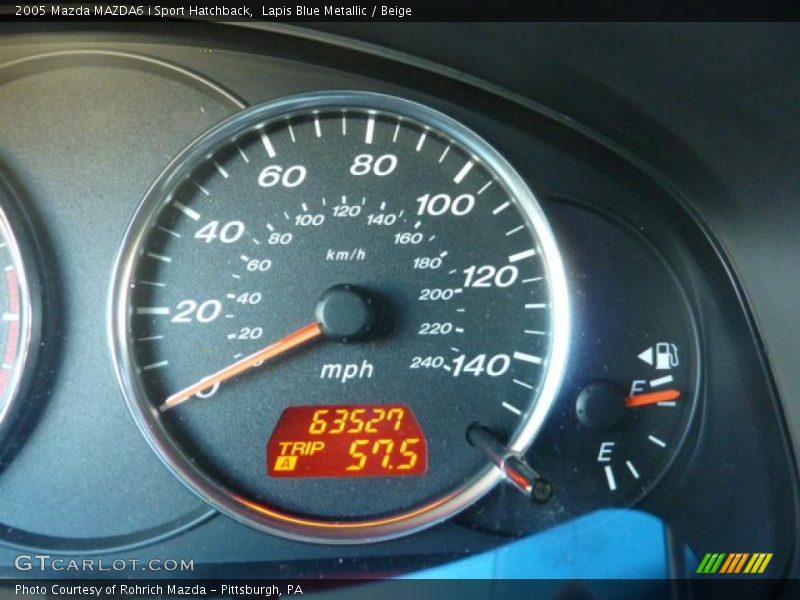 Lapis Blue Metallic / Beige 2005 Mazda MAZDA6 i Sport Hatchback