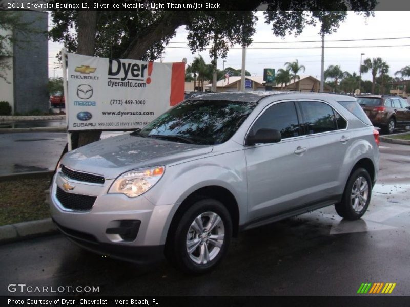 Silver Ice Metallic / Light Titanium/Jet Black 2011 Chevrolet Equinox LS