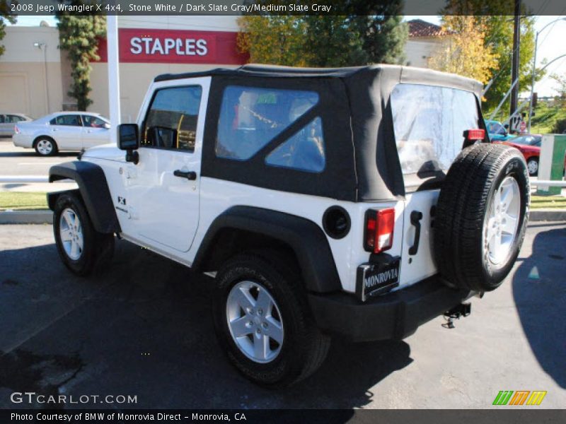 Stone White / Dark Slate Gray/Medium Slate Gray 2008 Jeep Wrangler X 4x4