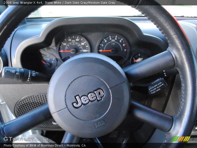 Stone White / Dark Slate Gray/Medium Slate Gray 2008 Jeep Wrangler X 4x4