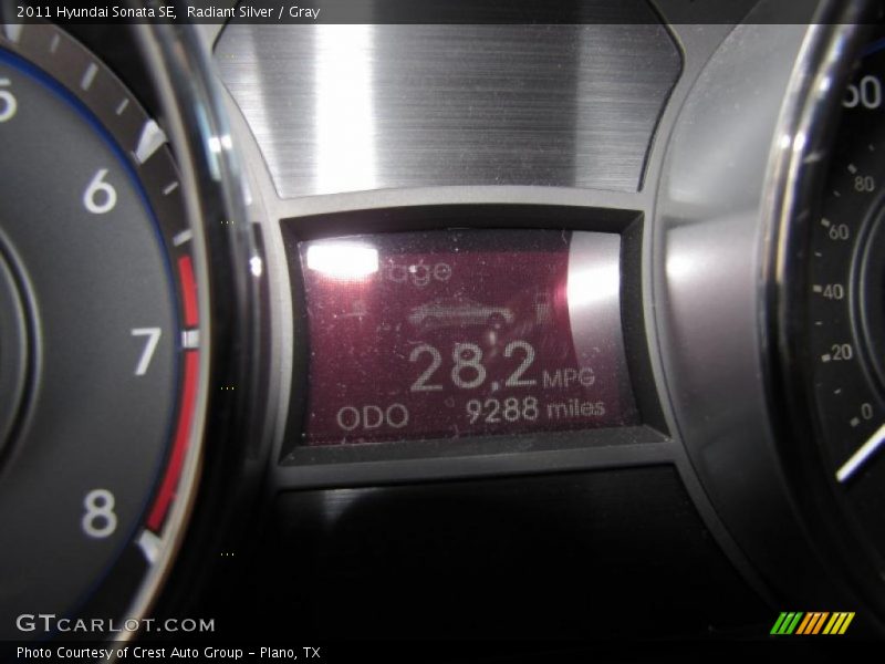 Radiant Silver / Gray 2011 Hyundai Sonata SE
