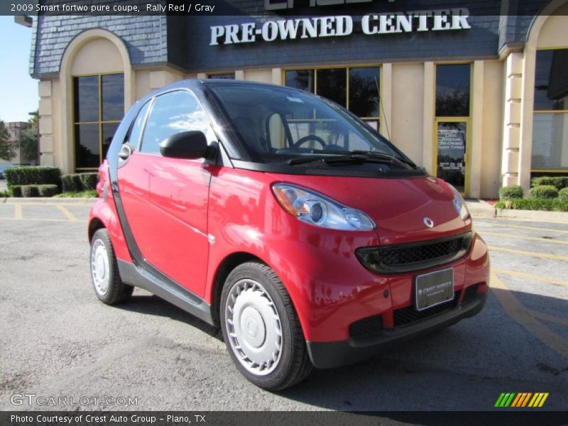 Rally Red / Gray 2009 Smart fortwo pure coupe