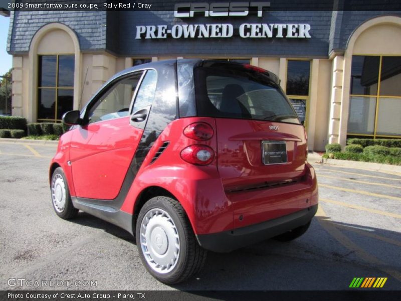 Rally Red / Gray 2009 Smart fortwo pure coupe