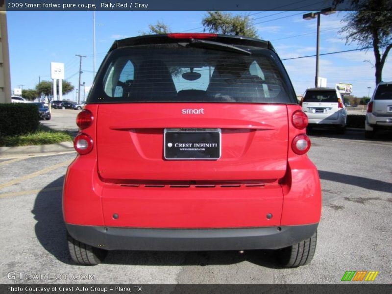 Rally Red / Gray 2009 Smart fortwo pure coupe