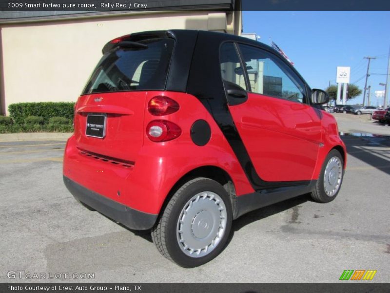 Rally Red / Gray 2009 Smart fortwo pure coupe