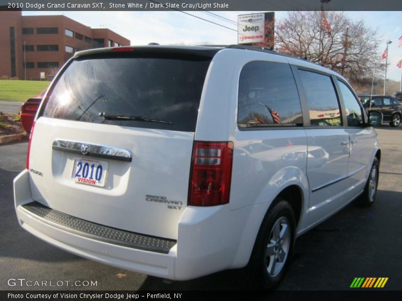 Stone White / Dark Slate Gray/Light Shale 2010 Dodge Grand Caravan SXT