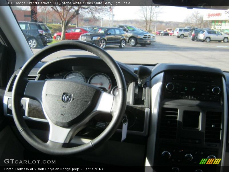 Stone White / Dark Slate Gray/Light Shale 2010 Dodge Grand Caravan SXT