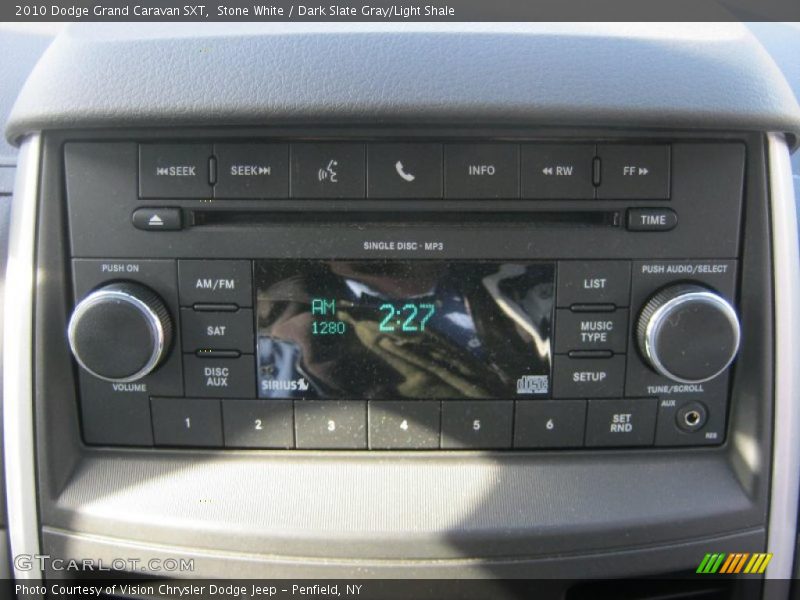 Stone White / Dark Slate Gray/Light Shale 2010 Dodge Grand Caravan SXT