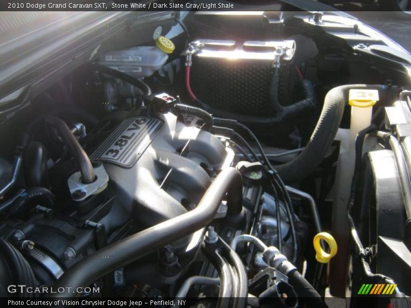 Stone White / Dark Slate Gray/Light Shale 2010 Dodge Grand Caravan SXT